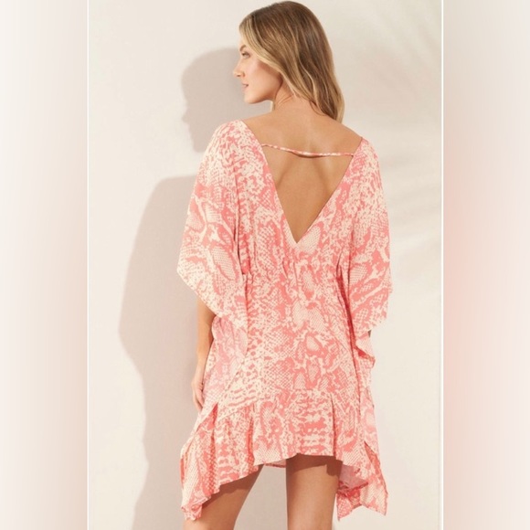 Maaji 🌴 White Kaftan Cover Up 🌸 Dress 🏝️🍹 - Picture 5 of 9